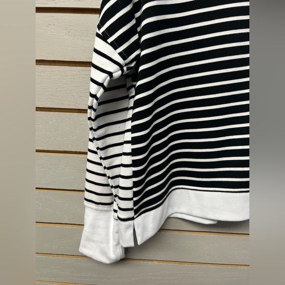 Jane and Delancey Black and White Striped Top - Picture 6 of 7